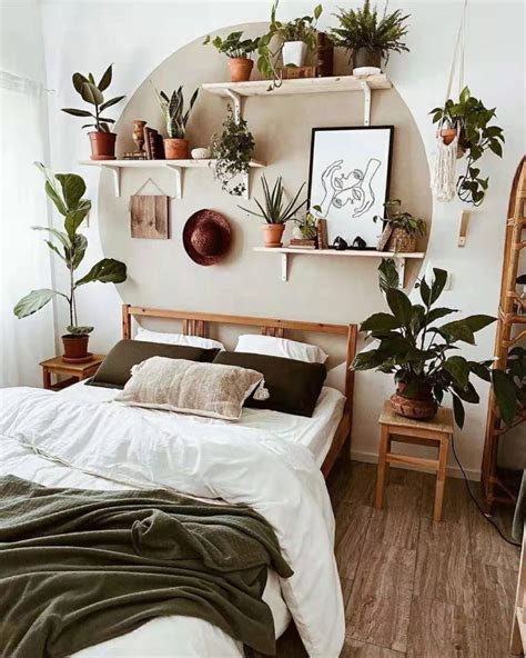 aesthetic nature cozy bedroom decor.